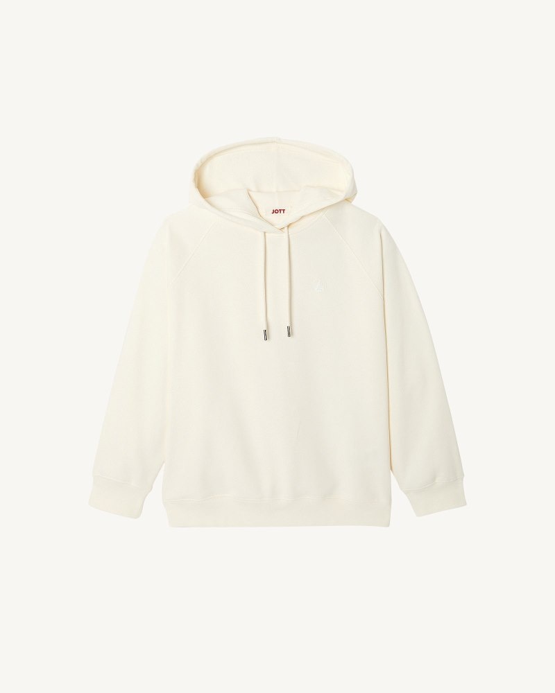 JOTT Monteria Hooded Fleece Tröjor Dam Off-white | USN-9834