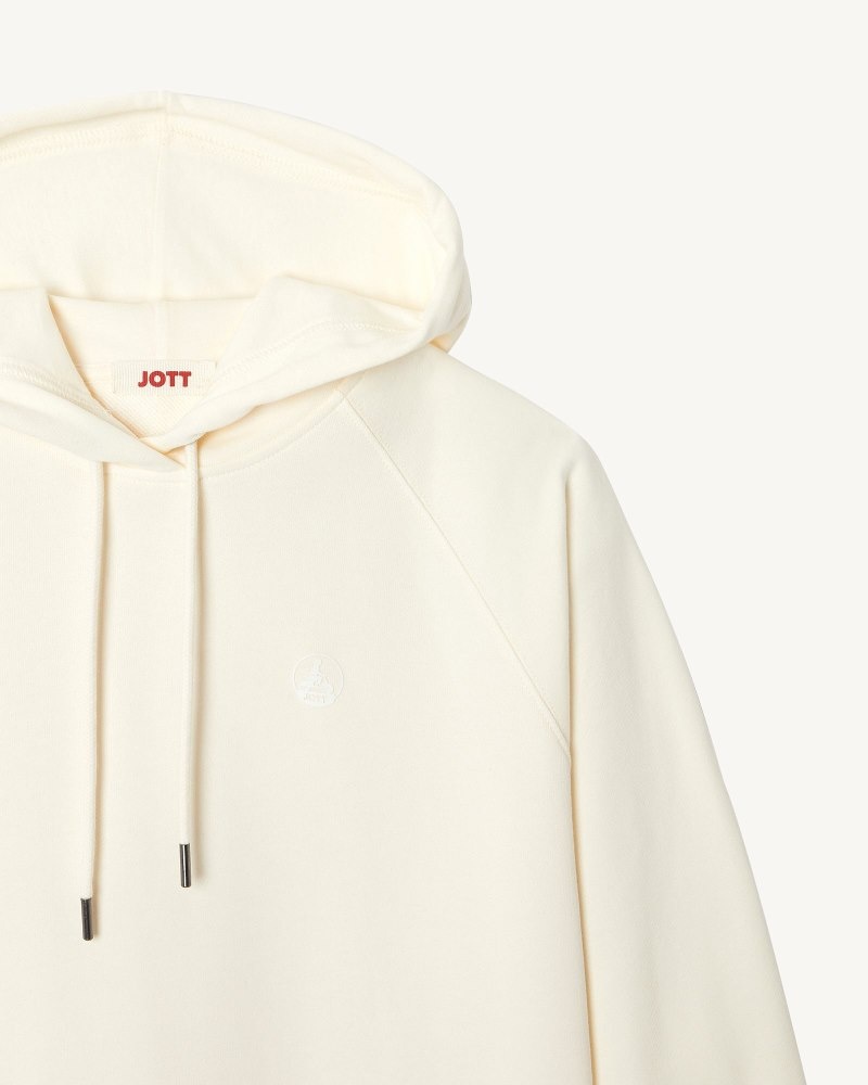 JOTT Monteria Hooded Fleece Tröjor Dam Off-white | USN-9834