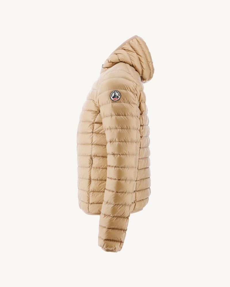 JOTT Nico Light Hooded Dunjackor Herr Beige | TDV-0645