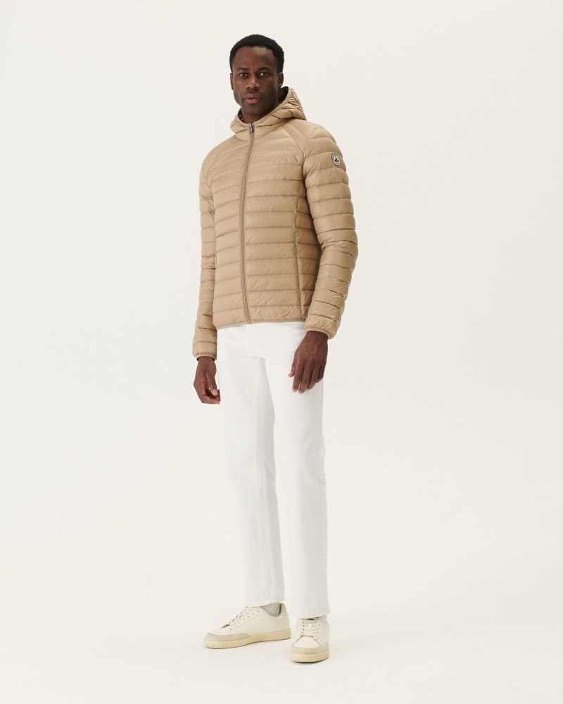 JOTT Nico Light Hooded Dunjackor Herr Beige | TDV-0645