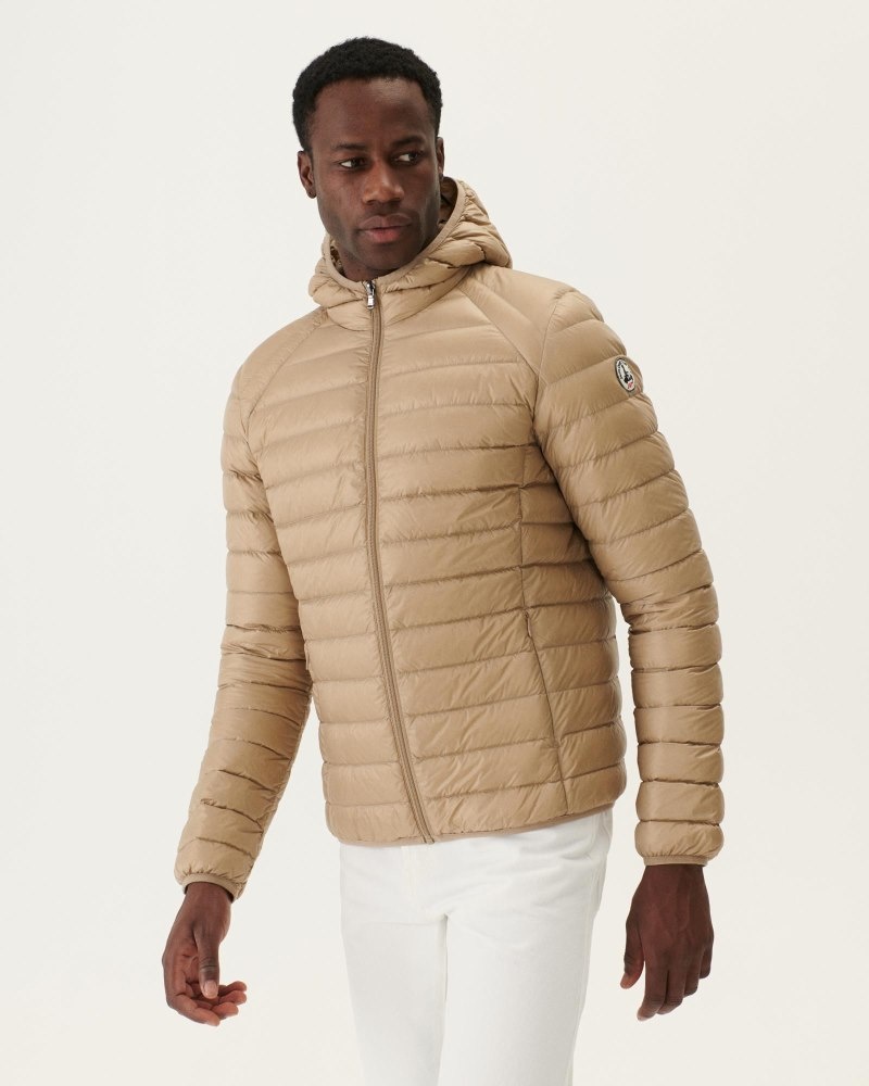 JOTT Nico Light Hooded Dunjackor Herr Beige | TDV-0645