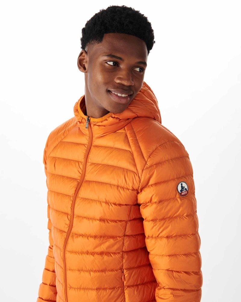 JOTT Nico Lätta Hooded Dunjackor Herr Orange | SZW-6162