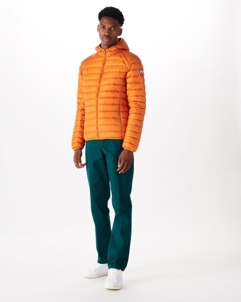 JOTT Nico Lätta Hooded Dunjackor Herr Orange | SZW-6162