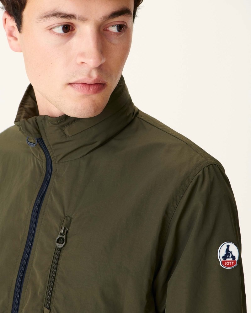 JOTT Oregon Pocketable Hooded Jacka Herr Olivgröna | OYF-3468