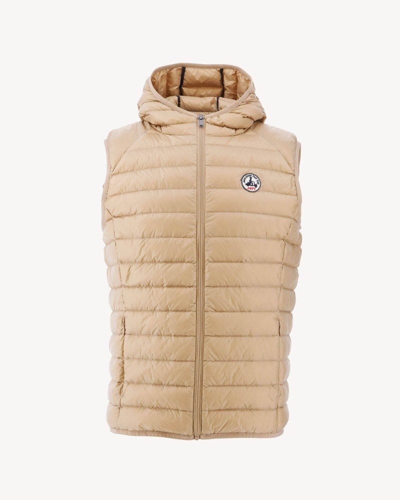 JOTT Pat Hooded Ärmlös Dunjackor Herr Beige | LJD-4993