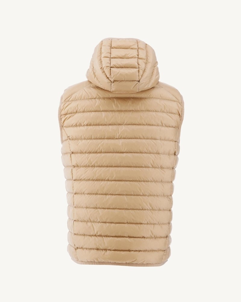 JOTT Pat Hooded Ärmlös Dunjackor Herr Beige | LJD-4993