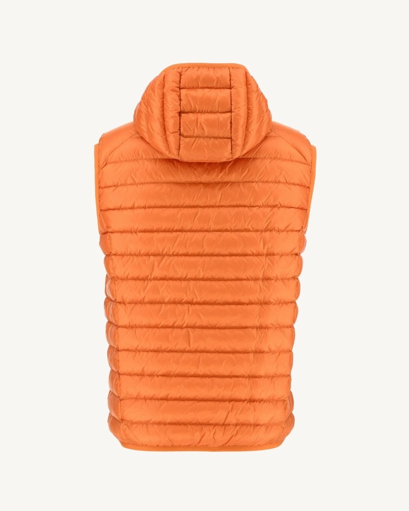 JOTT Pat Hooded Ärmlös Dunjackor Herr Orange | XEF-3420