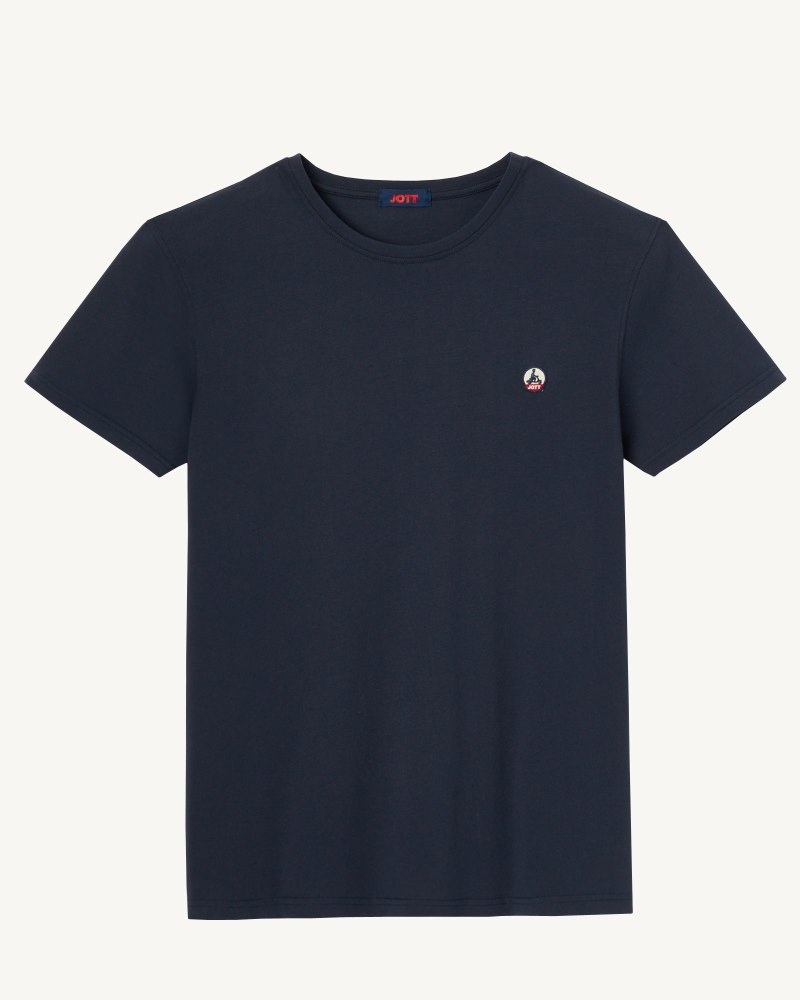 JOTT Pietro Organic Bomull T-shirt Herr Marinblå | KUF-7042