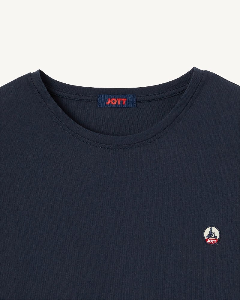 JOTT Pietro Organic Bomull T-shirt Herr Marinblå | KUF-7042