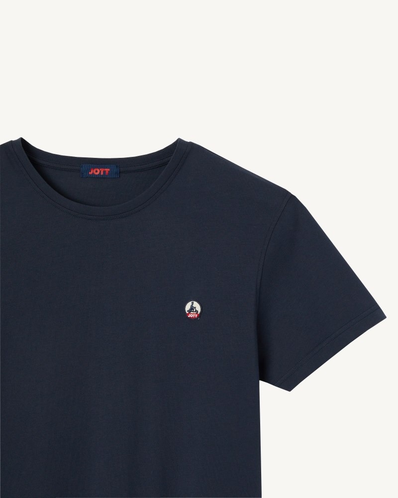 JOTT Pietro Organic Bomull T-shirt Herr Marinblå | KUF-7042