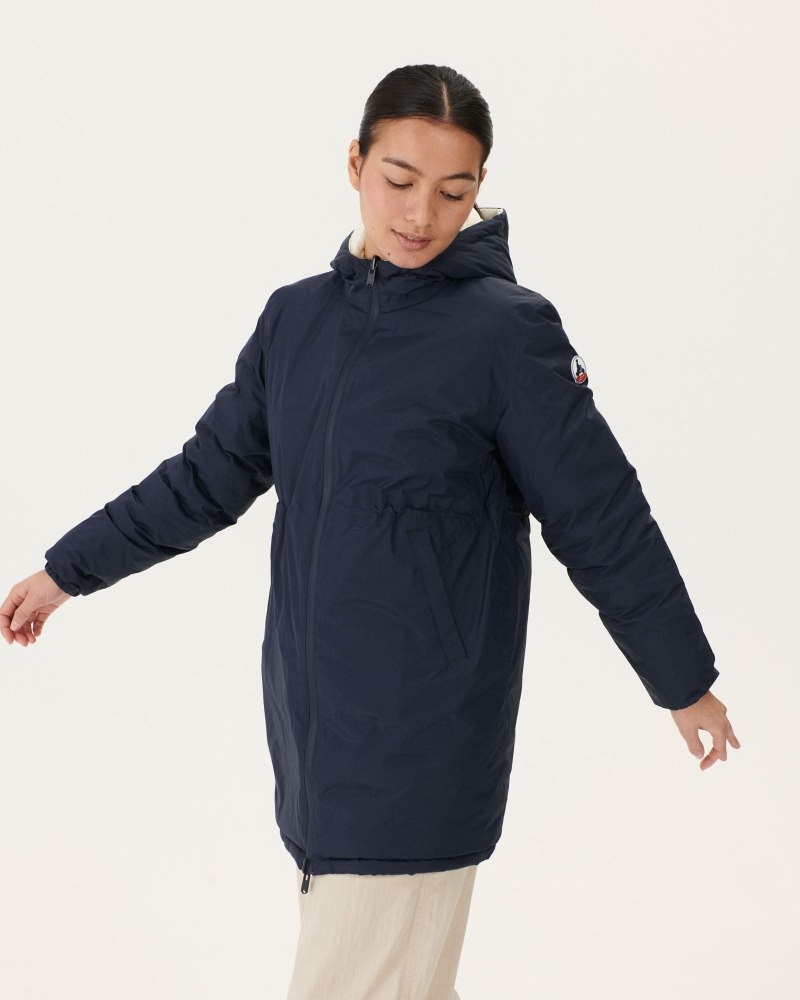 JOTT Roma Long Reversible Dunjackor Dam Marinblå Vita | MZR-1412