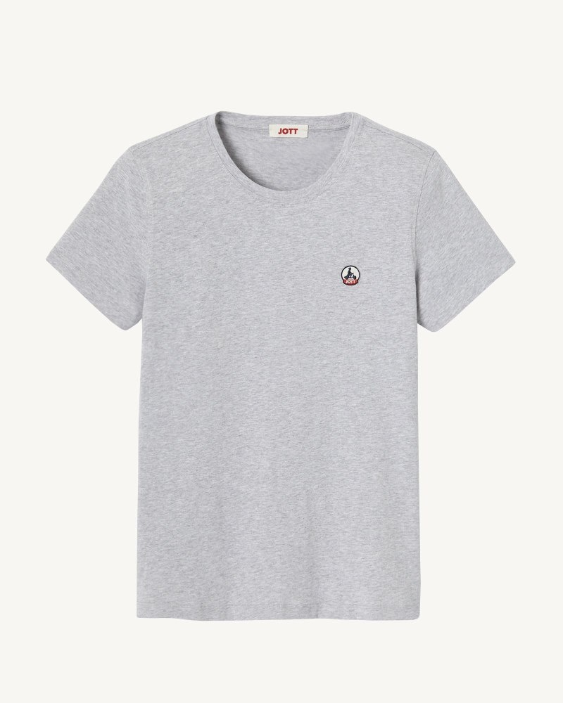 JOTT Rosas Round Neck T-shirt Dam Grå | LER-7071