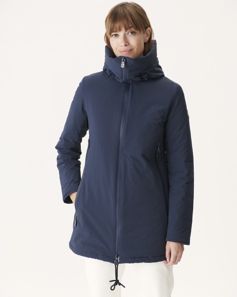 JOTT Siberian Hooded Pufferjackor Dam Marinblå | DGM-1403