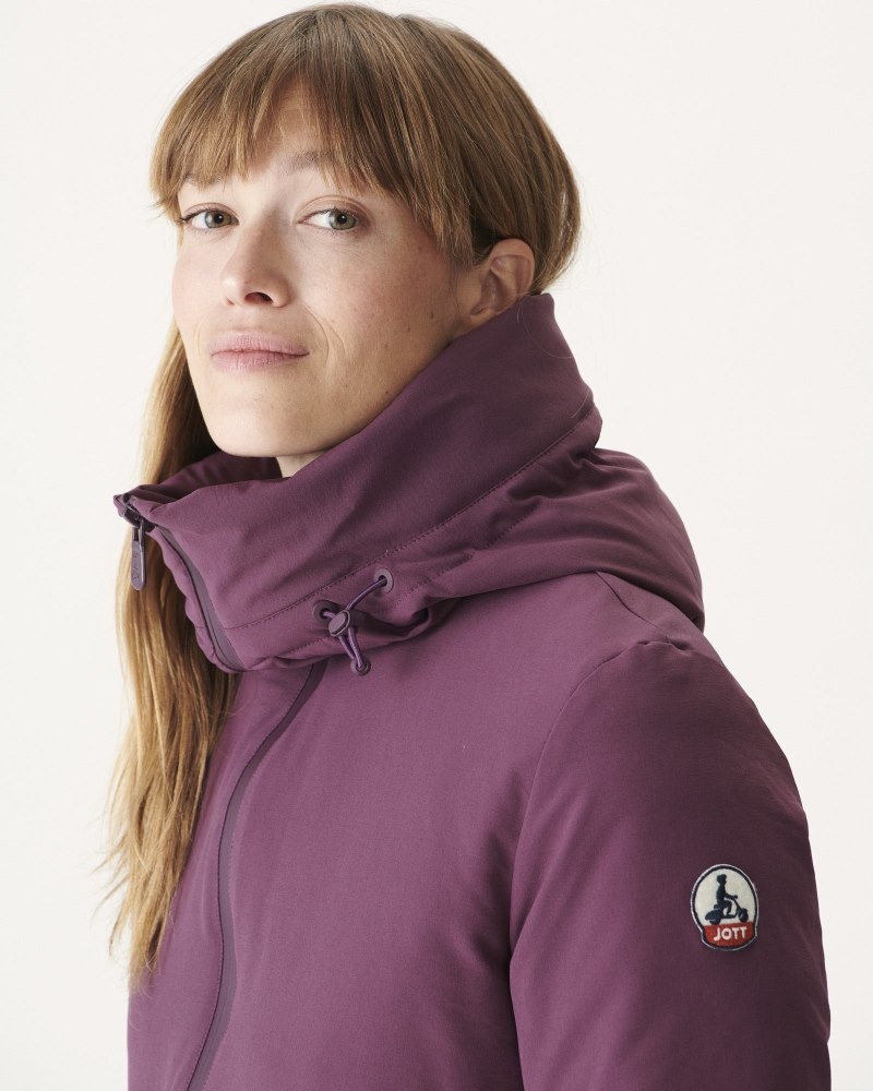 JOTT Siberian Hooded Pufferjackor Dam Lila | SXZ-0682