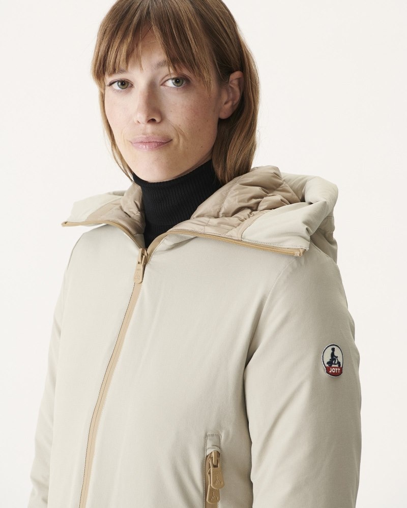 JOTT Siberian Hooded Pufferjackor Dam Beige | ZQB-7120