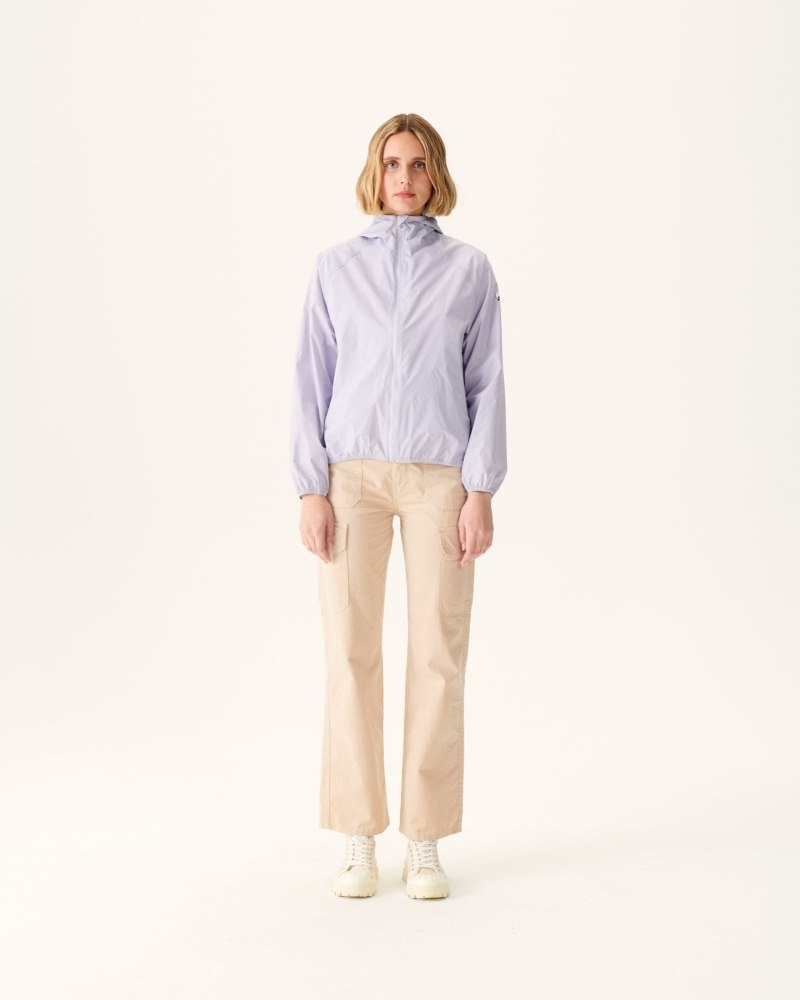 JOTT Singapore Pastel Mauve Hooded Vattentäta Jacka Dam Lila | LII-8014