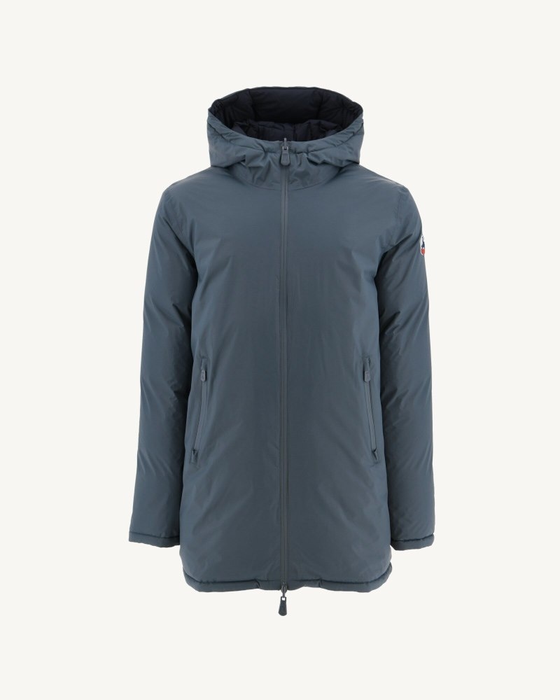 JOTT Toronto Great Cold Reversible Hooded Jacka Herr Marinblå Blå | ZYN-6164