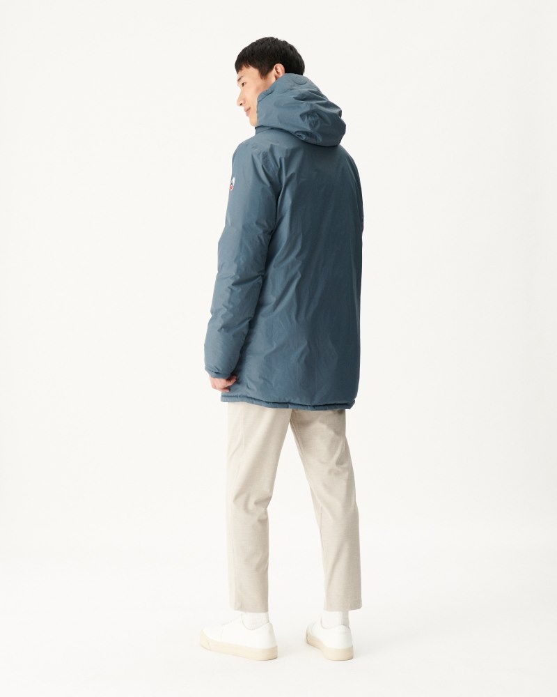 JOTT Toronto Great Cold Reversible Hooded Jacka Herr Marinblå Blå | ZYN-6164