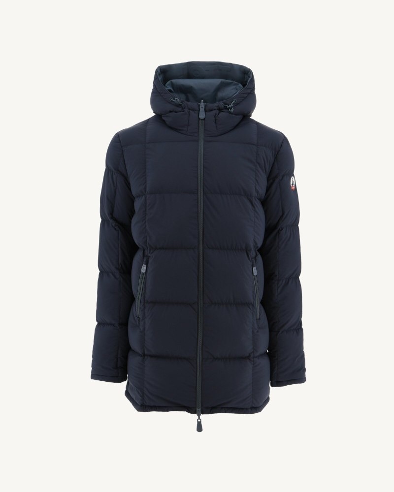 JOTT Toronto Great Cold Reversible Hooded Jacka Herr Marinblå Blå | ZYN-6164