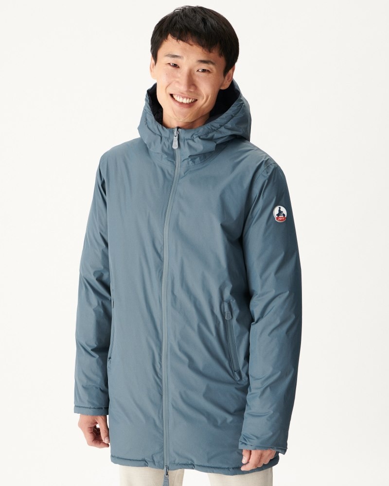 JOTT Toronto Great Cold Reversible Hooded Jacka Herr Marinblå Blå | ZYN-6164