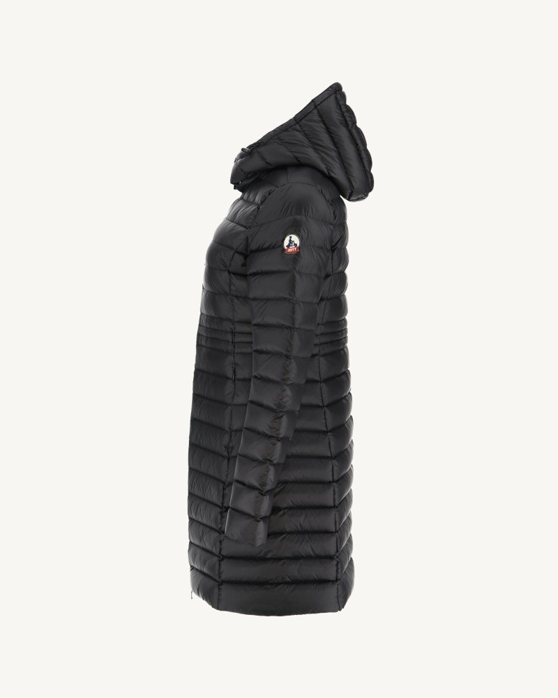 JOTT Vero Long Hooded Pufferjackor Dam Svarta | UKR-3513