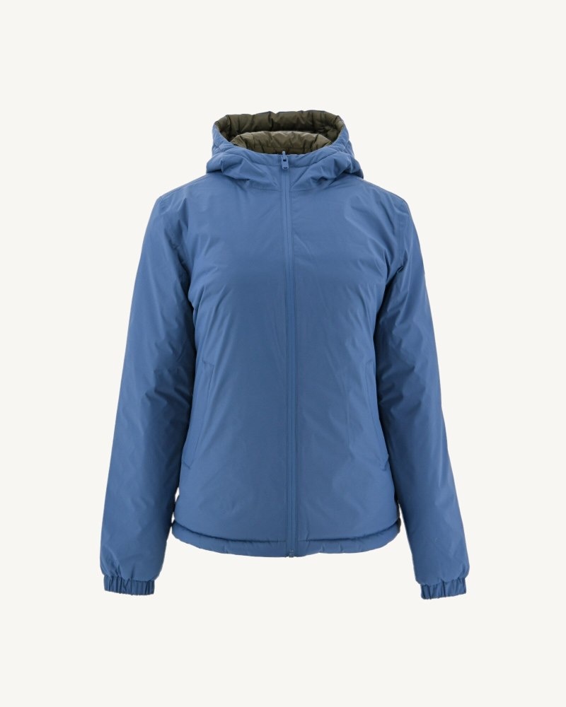 JOTT Vienna Reversible Hooded Dunjackor Dam Blå Olivgröna | CBD-8525