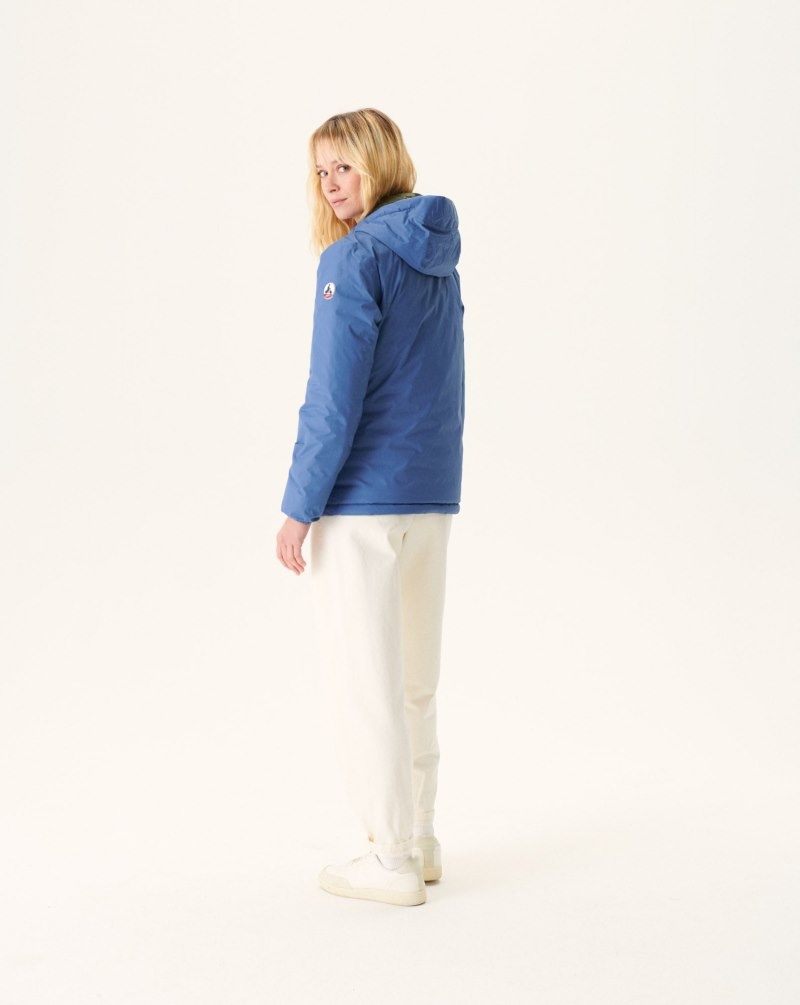 JOTT Vienna Reversible Hooded Dunjackor Dam Blå Olivgröna | CBD-8525