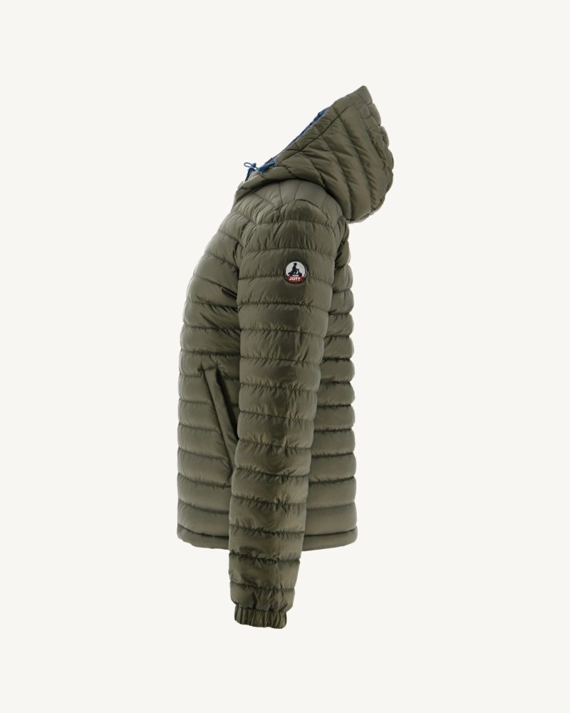 JOTT Vienna Reversible Hooded Dunjackor Dam Blå Olivgröna | CBD-8525