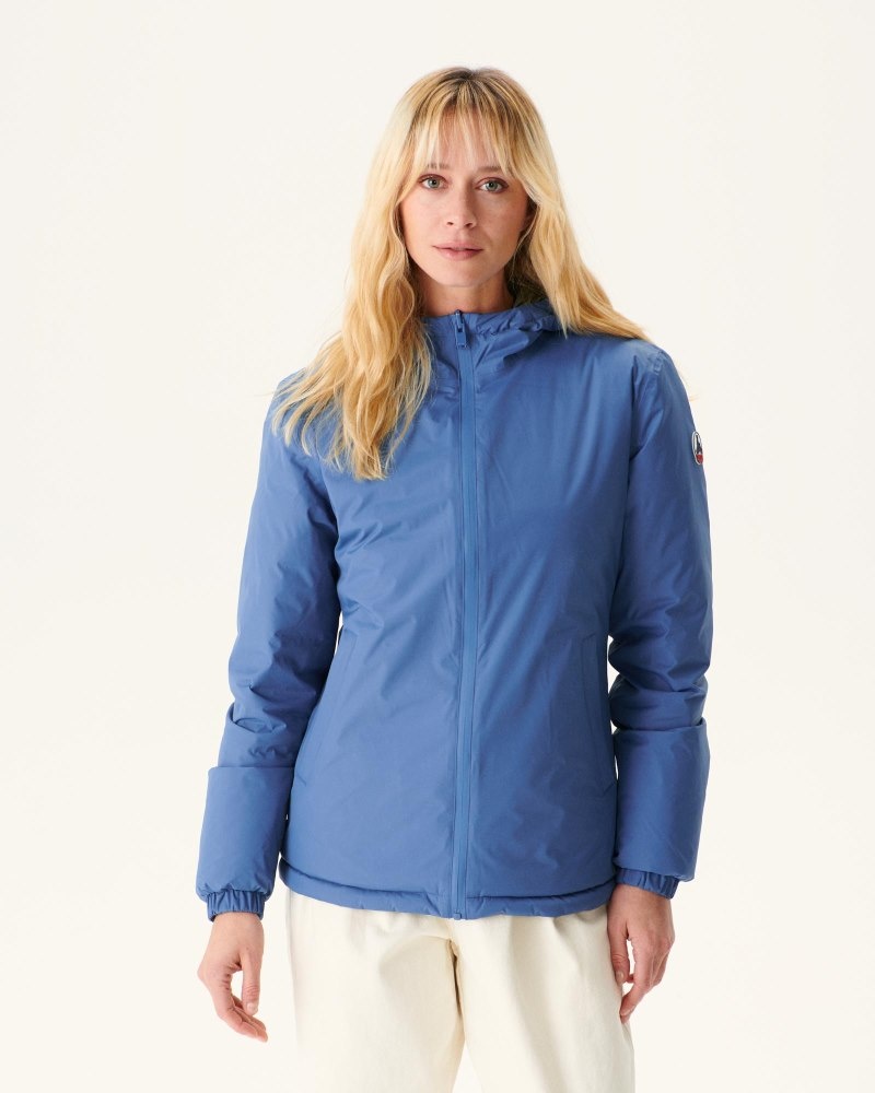 JOTT Vienna Reversible Hooded Dunjackor Dam Blå Olivgröna | CBD-8525