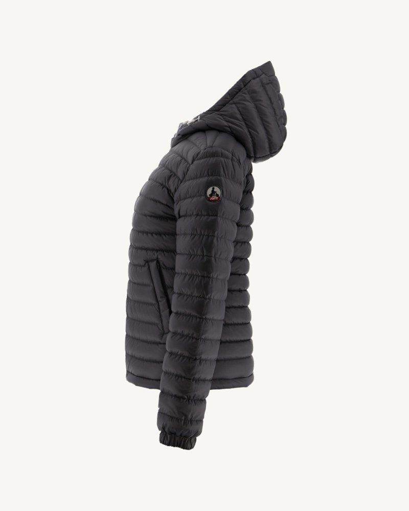 JOTT Vienna Reversible Hooded Dunjackor Dam Vita Mörkgrå | ELU-7922