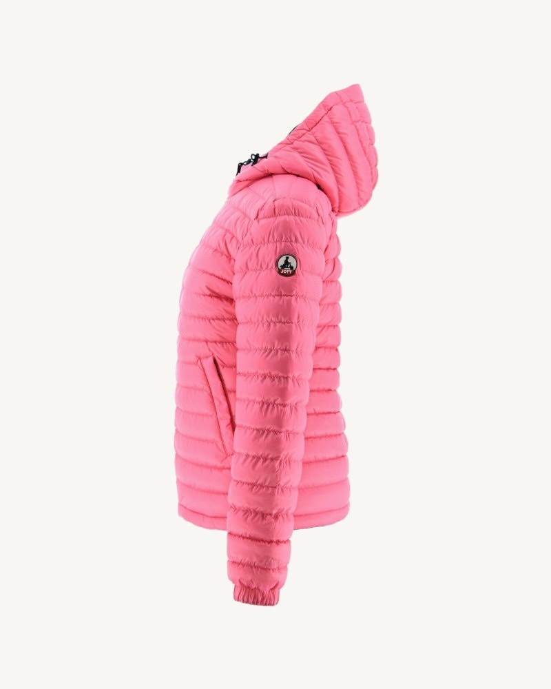 JOTT Vienne Reversible Hooded Dunjackor Dam Marinblå Rosa | WXB-7695