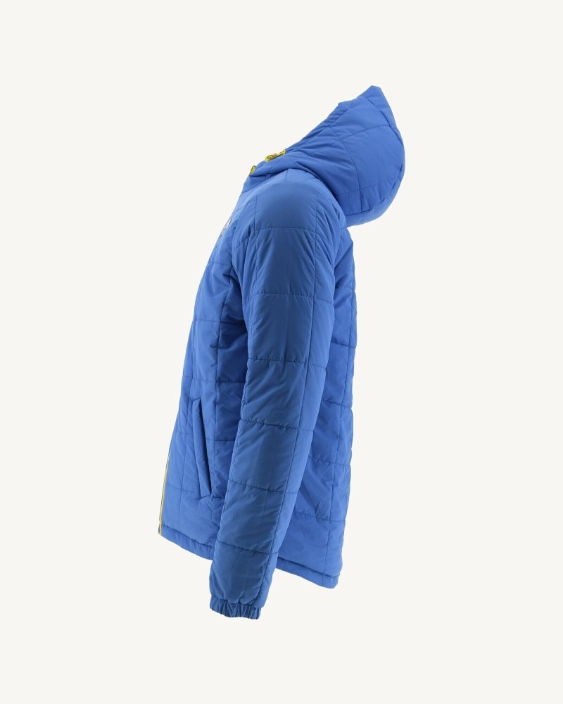 JOTT Vigo Reversible Hooded Ultralight Dunjackor Herr Citron Blå | CHE-2669