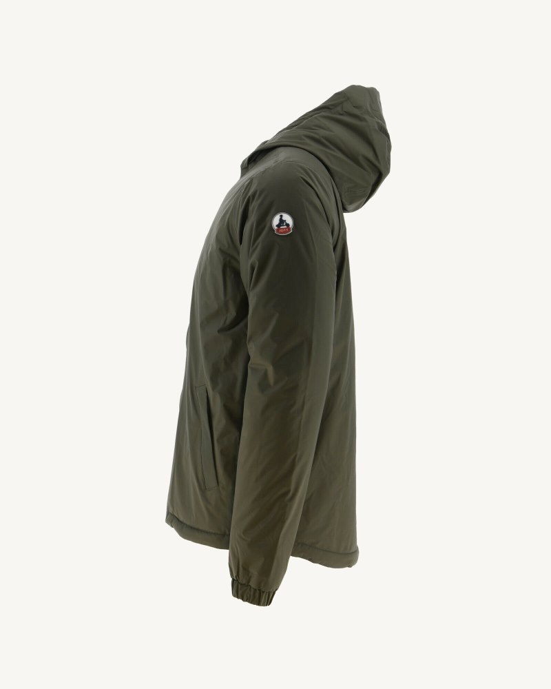 JOTT Vigo Reversible Ultralight Hooded Dunjackor Herr Olivgröna Ljusblå | PJR-3829