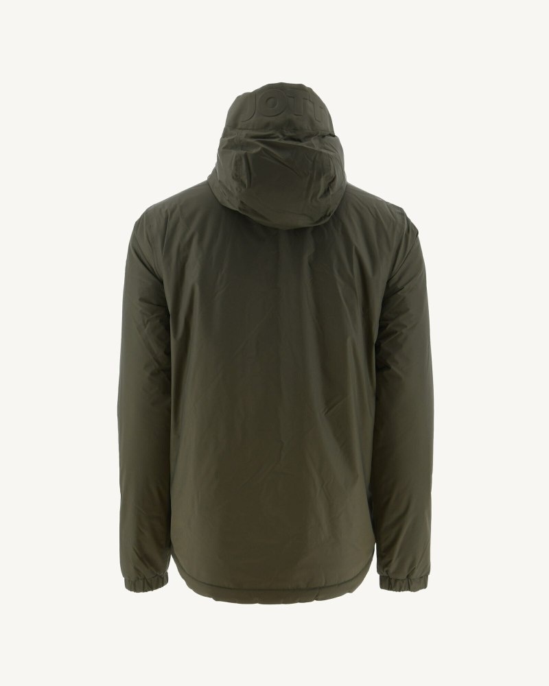 JOTT Vigo Reversible Ultralight Hooded Dunjackor Herr Olivgröna Ljusblå | PJR-3829