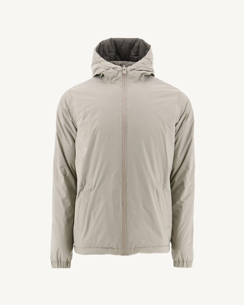 JOTT Vigo Reversible Ultralight Hooded Dunjackor Herr Beige Grå Bruna | AXN-4026