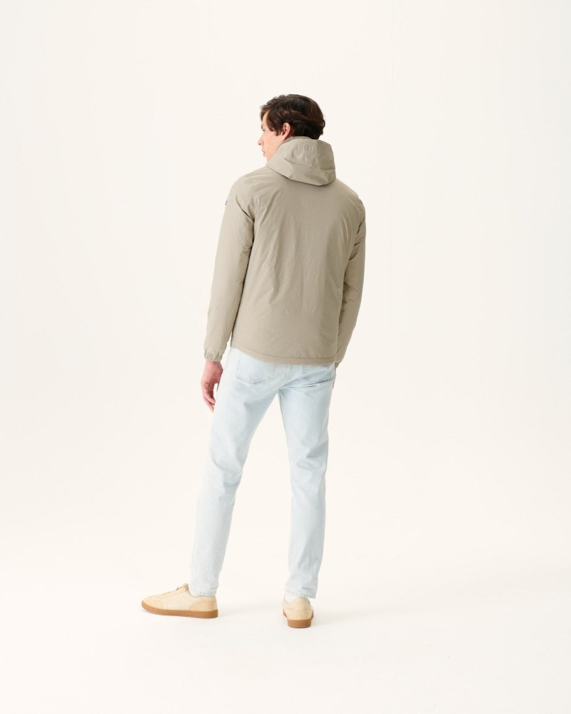 JOTT Vigo Reversible Ultralight Hooded Dunjackor Herr Beige Grå Bruna | AXN-4026