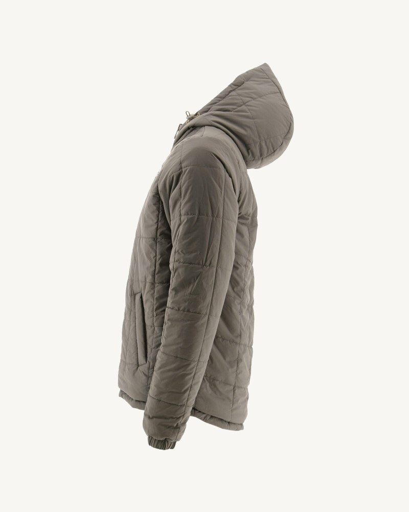 JOTT Vigo Reversible Ultralight Hooded Dunjackor Herr Beige Grå Bruna | AXN-4026