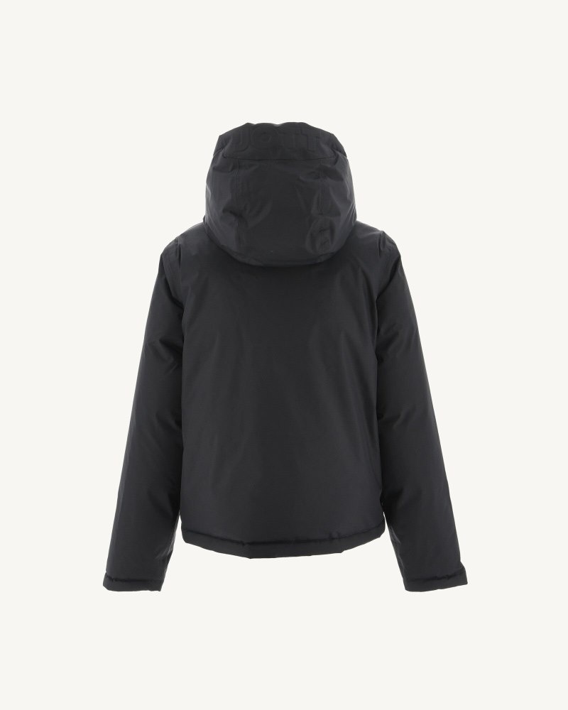 JOTT Yoko Reversible Hooded Vinter Jacka Barn Svarta Mörkgrå | HKO-4184